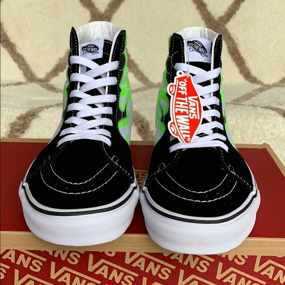 •VANS Sk-8-Hi FLAME black/true white Mens - Picture 6 of 16
